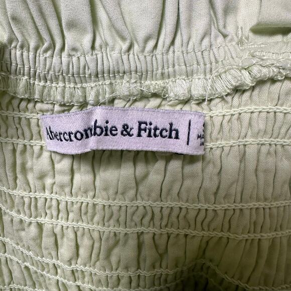 Abercrombie & Fitch Green Smocked Bodice Easy Maxi Dress - Picture 6 of 8